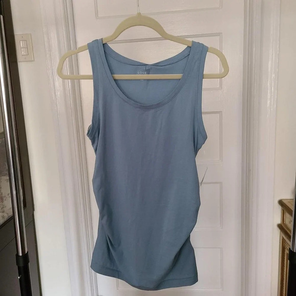 GAP Tops - Gap Love By Gap Maternity Ruched Sides Tank Top in Blue Stone Size Xsmall